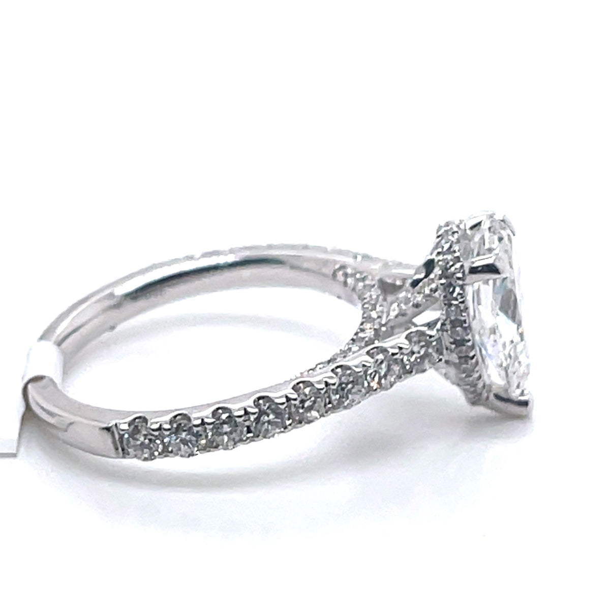 18K White Gold 1.50CT Pear Diamond Engagement ring, Size 6, 4.0g
