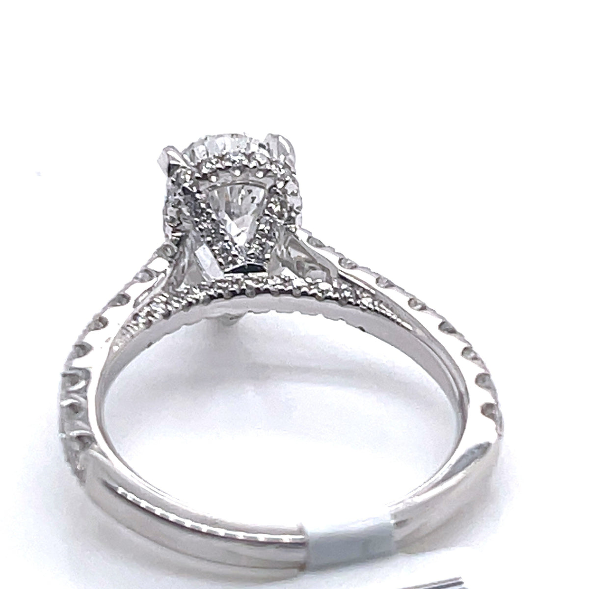 18K White Gold 1.50CT Pear Diamond Engagement ring, Size 6, 4.0g