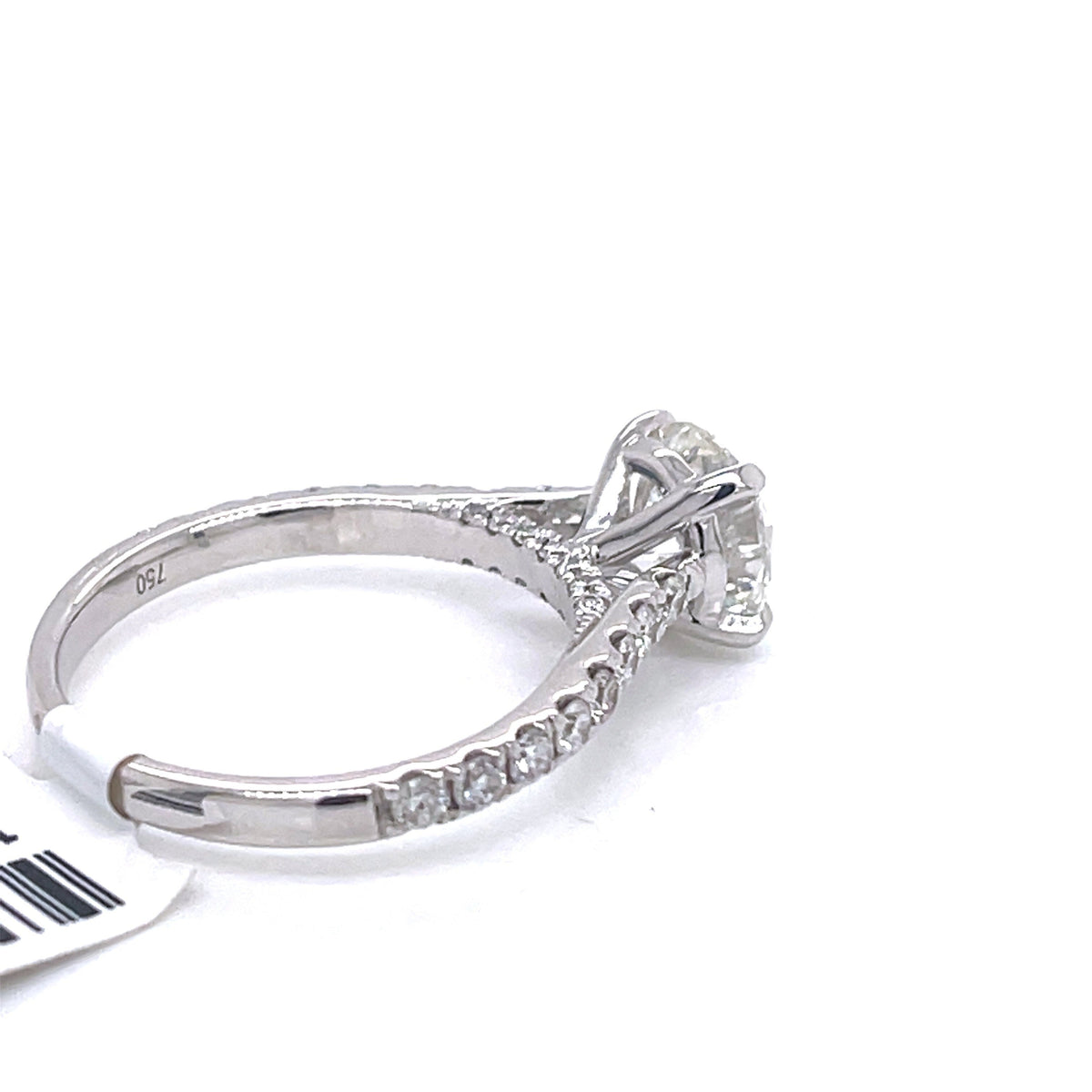 18k White Gold 2.35CT Round Cut Diamond Engagement Ring, Size 6, 3.0G
