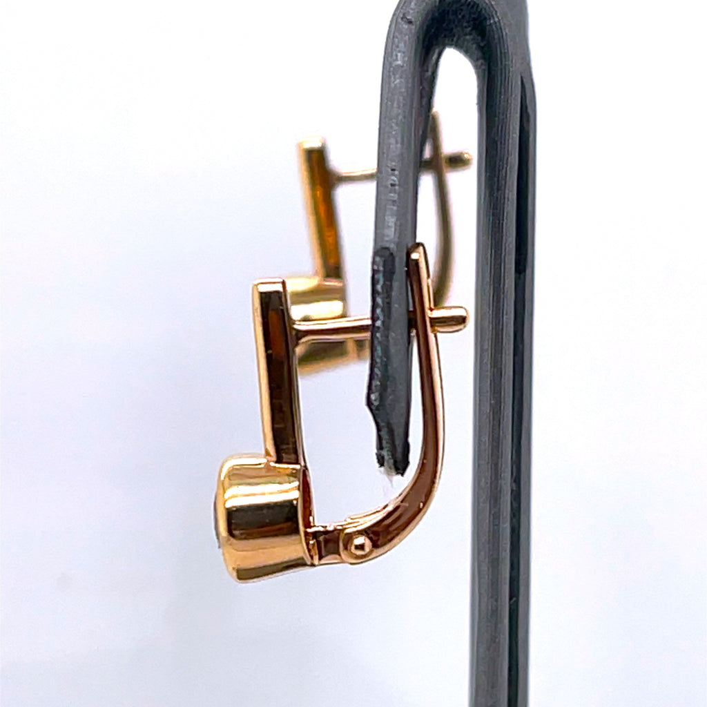 14k Rose Gold 1.35 CT Diamond Drop Earrings, 5.2g