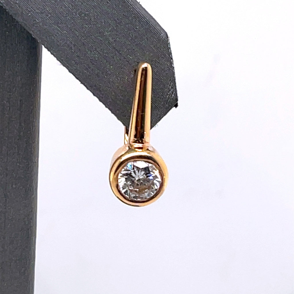 14k Rose Gold 1.35 CT Diamond Drop Earrings, 5.2g