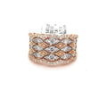 14k Rose Gold 1.75 CT Diamond Ladies Band, 7.8gm, Size 7