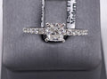 14k White Gold 1.50 CT Cushion Cut Diamond Engagement Ring 2.9g