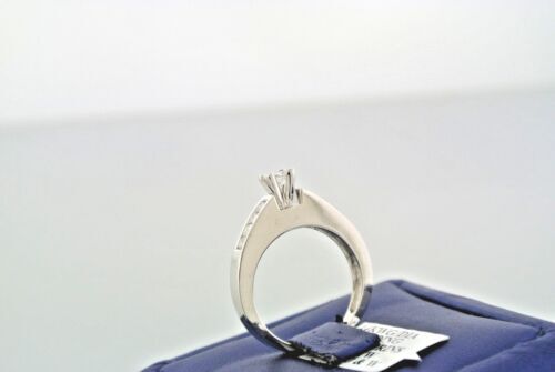 14k White Gold 0.75 CT Princess Cut Diamond Engagement Ring 4.2gm Size 7
