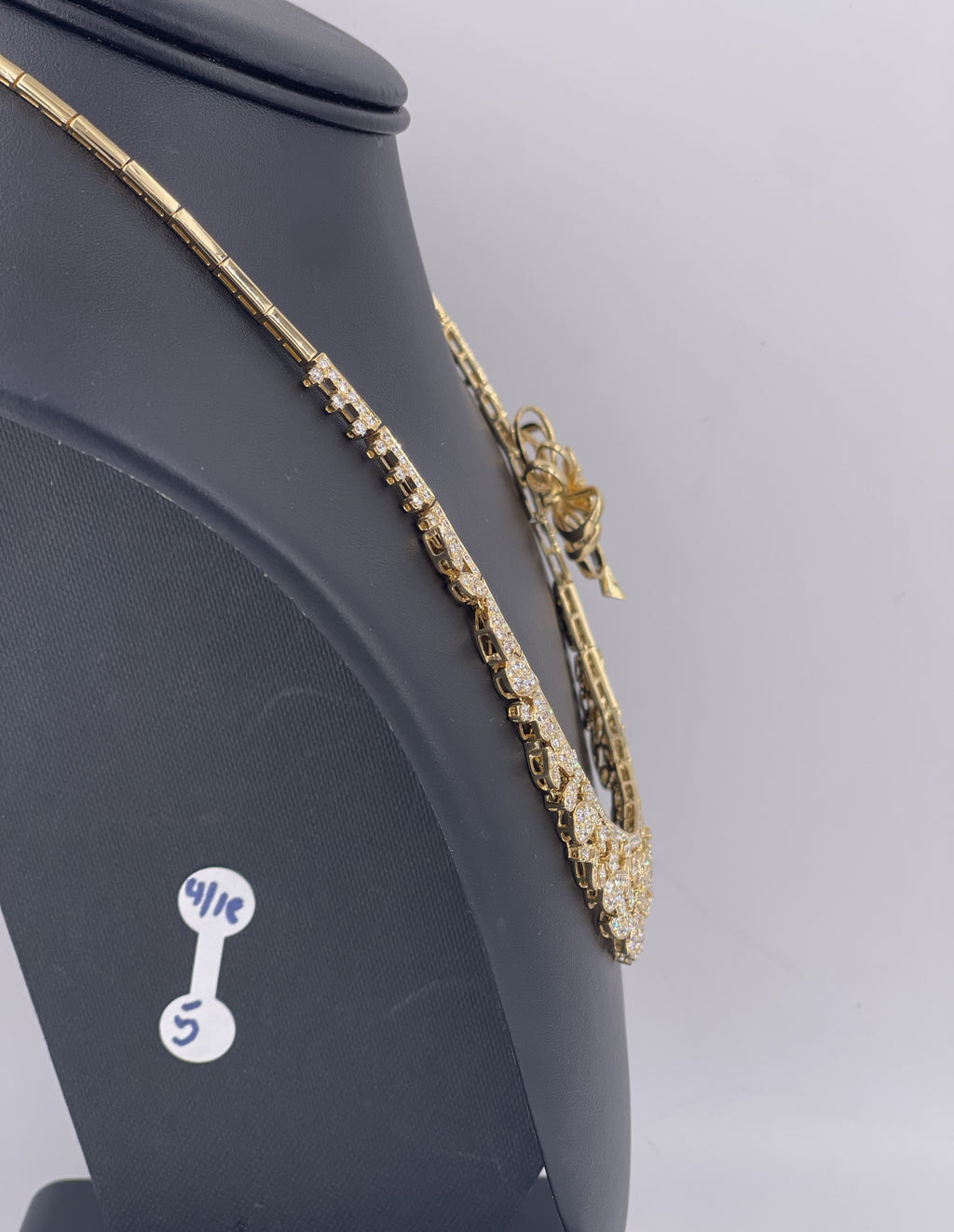 18k Yellow Gold 14.50CT Diamond Fancy Cocktail Necklace, 67.3gm, 19", S107336