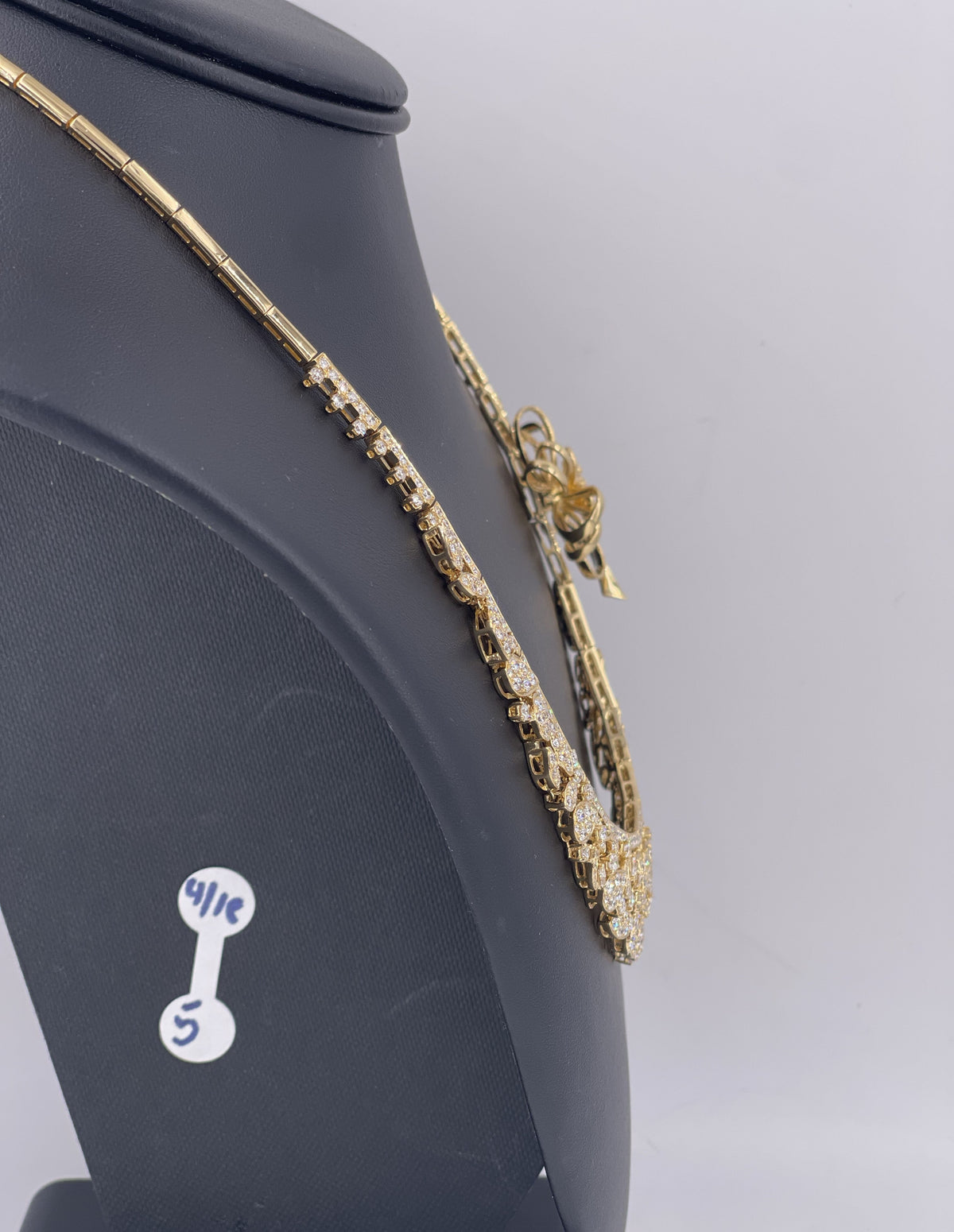 18k Yellow Gold 14.50CT Diamond Fancy Cocktail Necklace, 67.3gm, 19", S107336