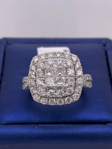 Neil Lane 14K White Gold 2.50 CT Diamond Princess Engagement Ring, 9.1g, S106004