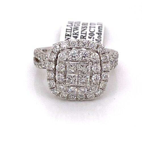 Neil Lane 14K White Gold 2.50 CT Diamond Princess Engagement Ring, 9.1g, S106004