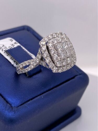 Neil Lane 14K White Gold 2.50 CT Diamond Princess Engagement Ring, 9.1g, S106004