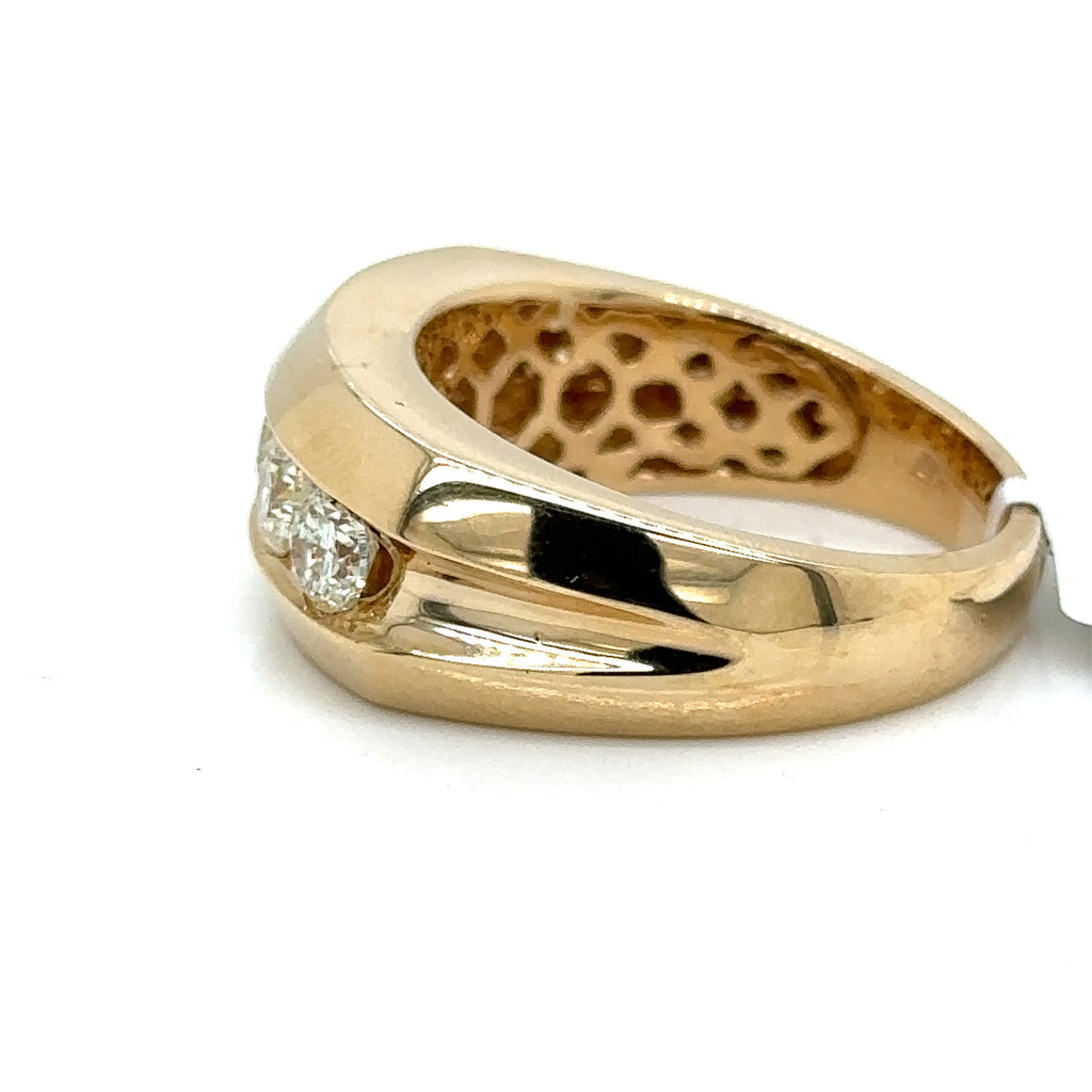 14k Yellow Gold 1.25 CT Diamond Men's Wedding Band, 12.4g, Size 10.25