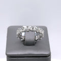 14k White Gold 2.50CT Marquise & Round Cut Diamond Eternity Band, 4.2gm