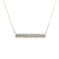 10k Yellow Gold 0.50CT Diamond Bar Necklace, 2.5g, S15804
