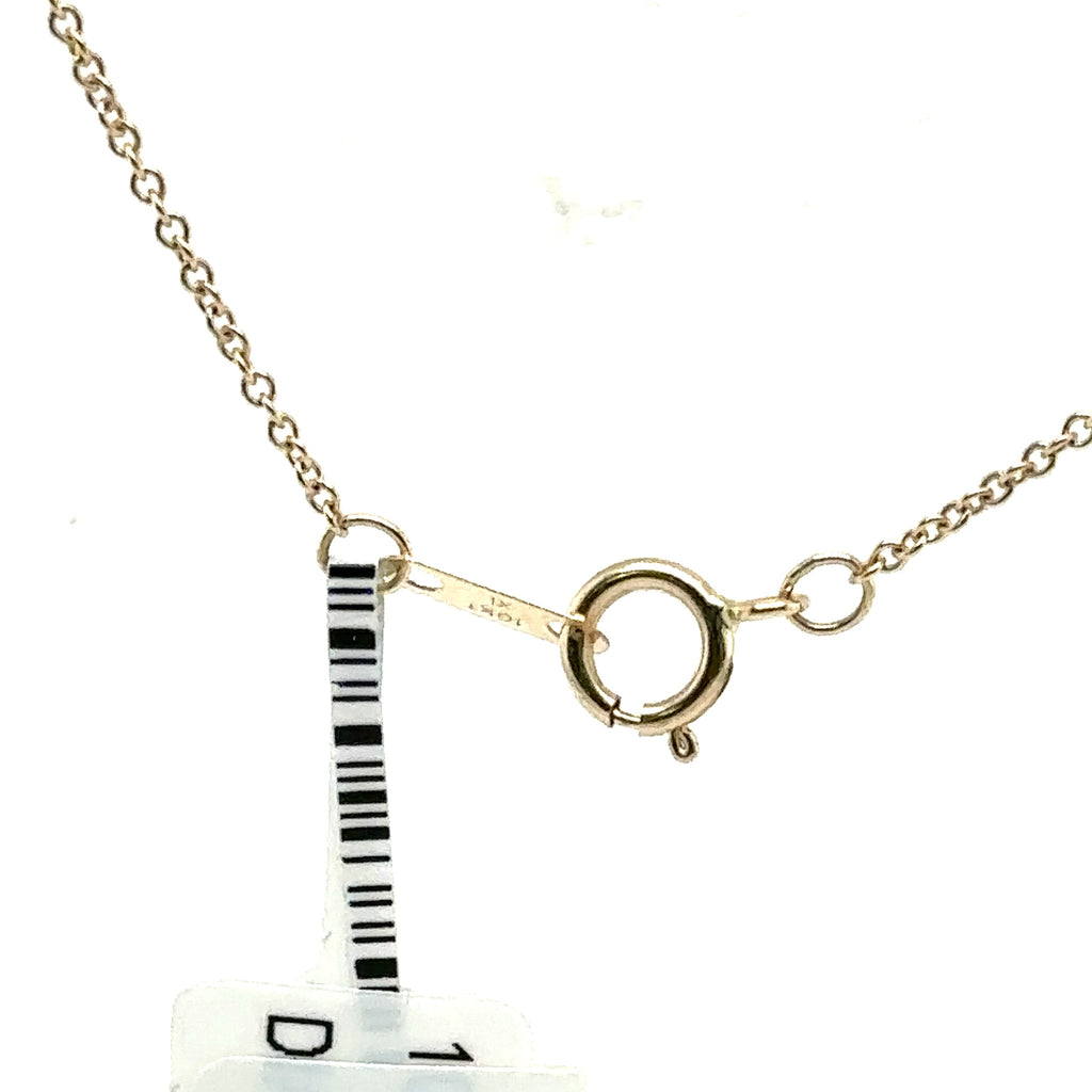 10k Yellow Gold 0.50CT Diamond Bar Necklace, 2.5g, S15804