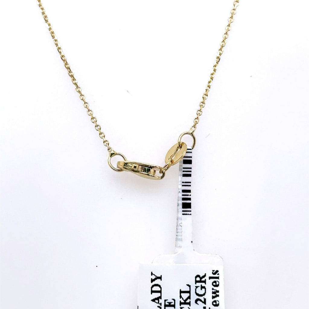 14k Yellow Gold 0.25 CT Diamond Evil Eye Pendant Necklace, 2.2g