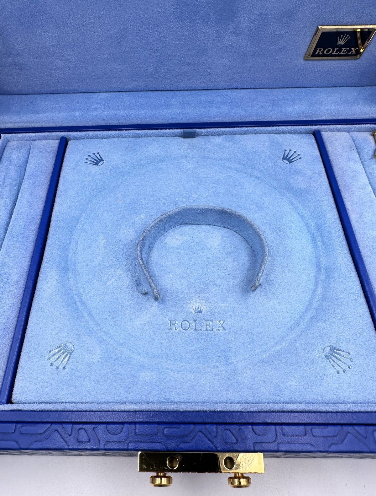 Genuine Vintage Rolex Crown Collection Watch Jewelry Box Case w/Key #51.00.01