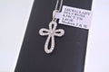 14k White Gold 0.50CT Diamond Ladies Cross Necklace, 16", 1.6gm S102276