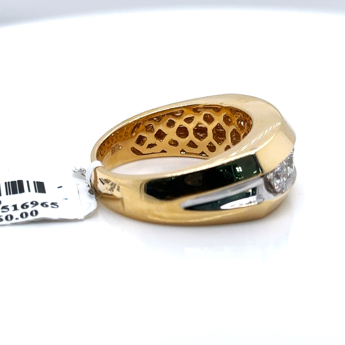 14k Yellow Gold 1.75 CT Diamond Men's Wedding Band, 11.8 g S