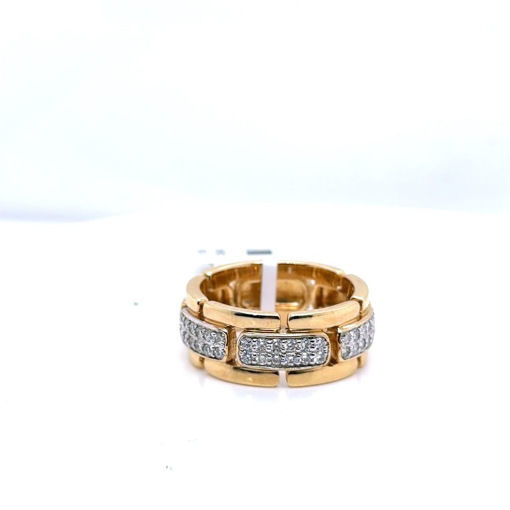 14k Yellow Gold 1.05 CT Diamond Men's Wedding Band, 11.5g, Size 10, S107386