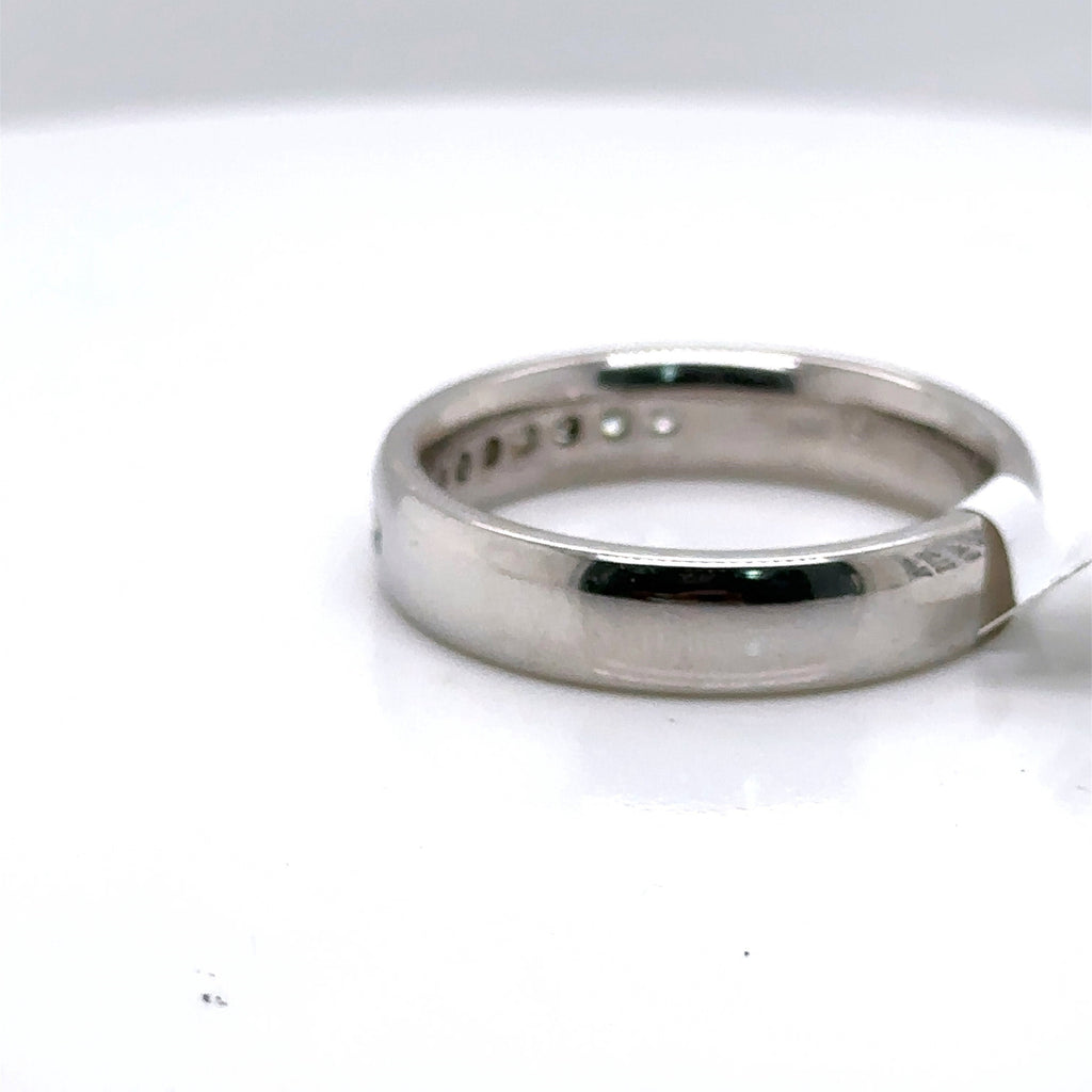 14k White Gold 0.85CT Diamond Men's Wedding Band, 11.2g, Size 13