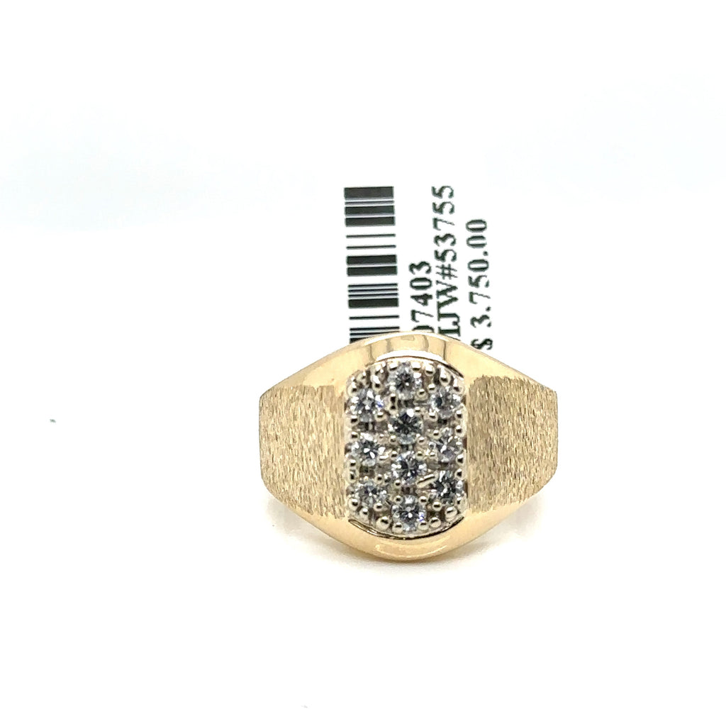 14k Yellow Gold, 0.50CT Diamond Ladies Ring, 7.1g, Size 8.5