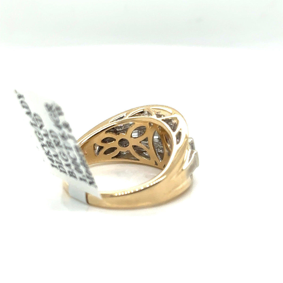 14k Yellow Gold 1.00CT Ladies Baguette Diamond Ring, 6.1gm, Size 5.75,