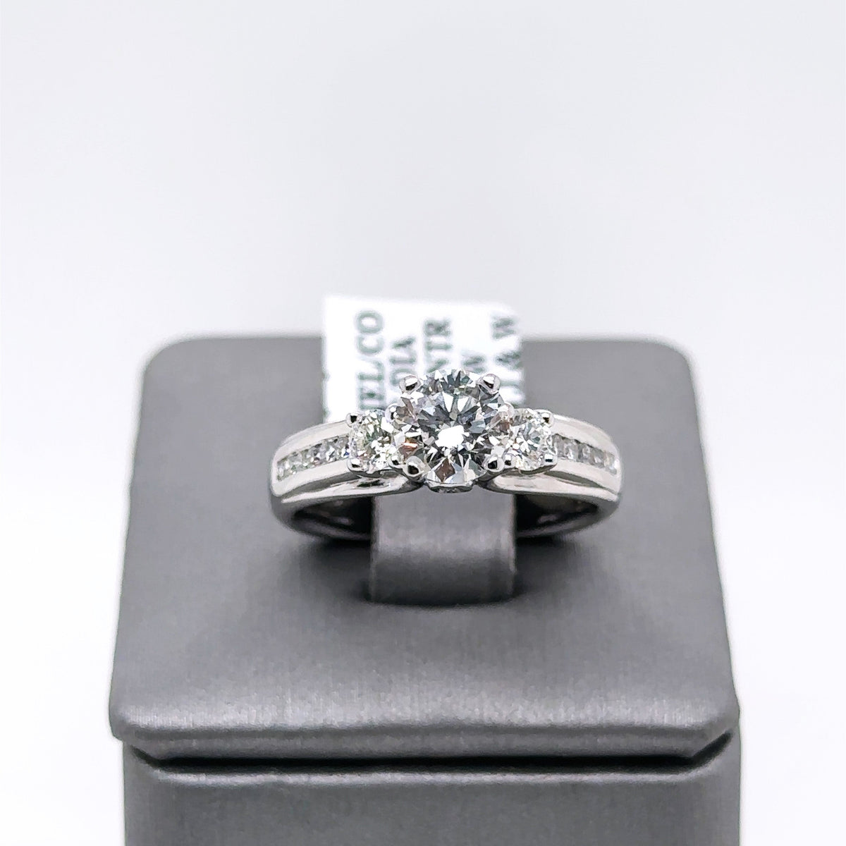 Gabriel & Co. 14k White Gold 1.50 CT Diamond Engagement Ring, Size 7