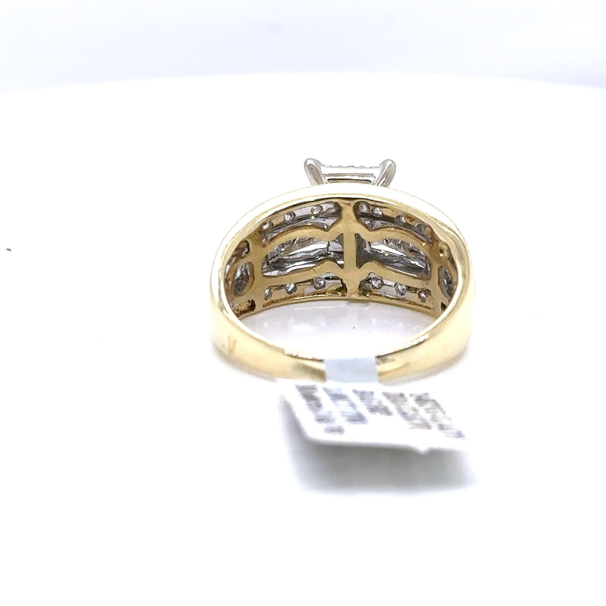 14k Yellow Gold 1.00 CT Diamond Ladies Cluster Ring, 6.6gm, Size 8