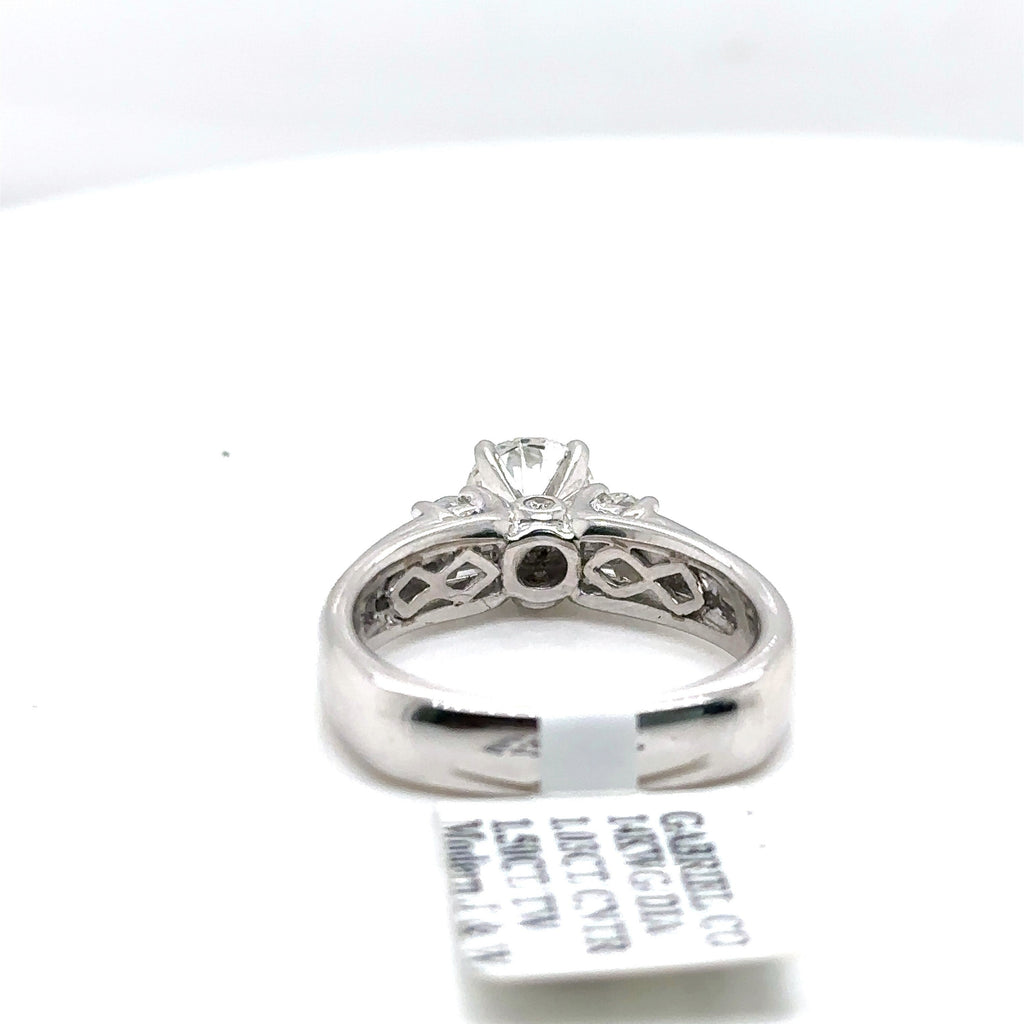 Gabriel & Co. 14k White Gold 1.50 CT Diamond Engagement Ring, Size 7