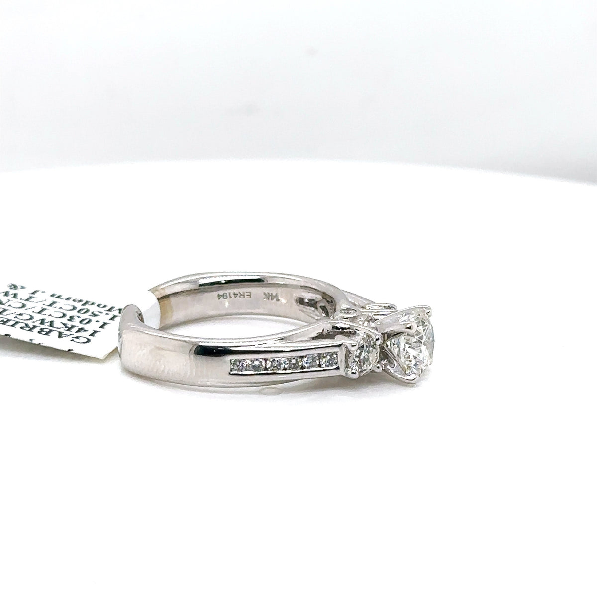 Gabriel & Co. 14k White Gold 1.50 CT Diamond Engagement Ring, Size 7