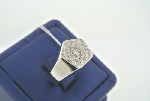 18k White Gold 1.00CT Diamond Pave Settings Men's Ring, 12.9gm, size 9.25,S13533
