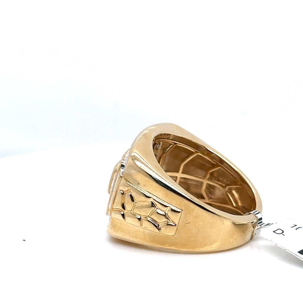 10k Yellow Gold 2.00 CT Diamond Men's Wedding Band, 11.6g, Size 10