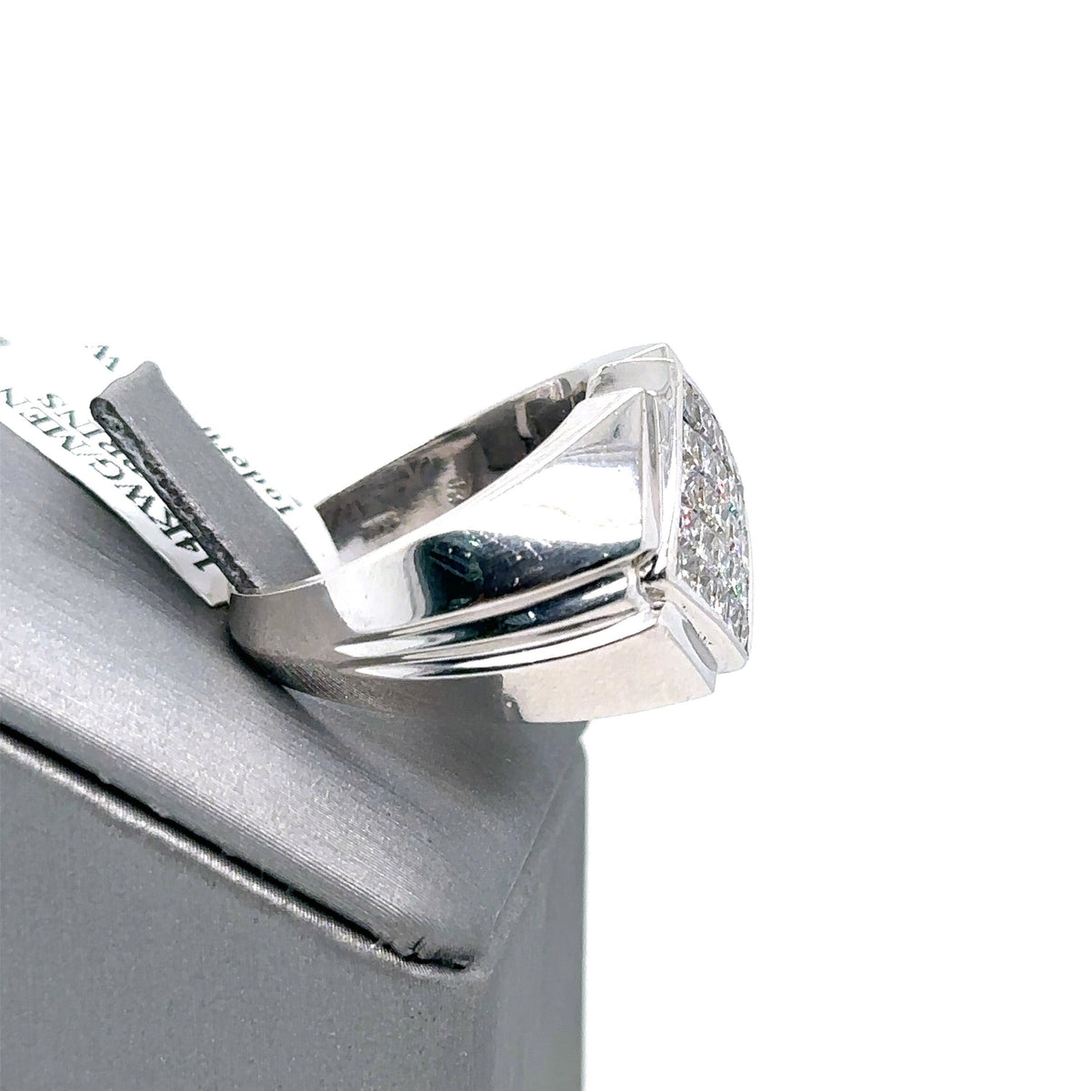 14k White Gold 1.00CT Diamond Men's Wedding Band,  13.7g, Size 8.25