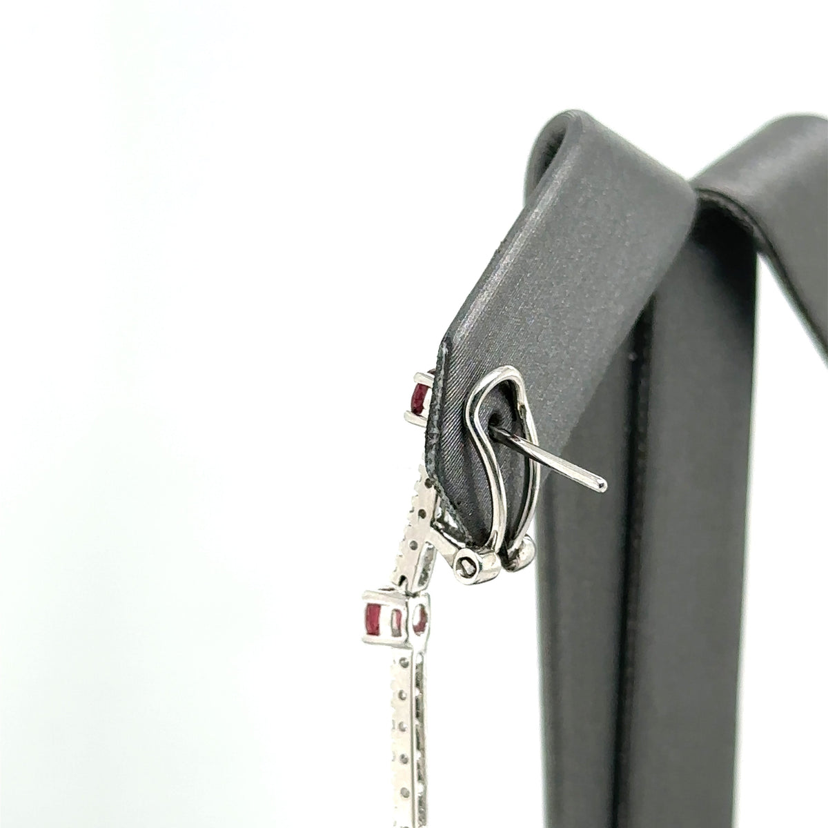 14k White Gold 3.00 CT Diamond Dangling Earrings, 4.7gm