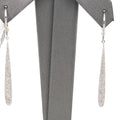 14k White Gold 1.00 CT Diamond Dangling Earrings, 2.0gm