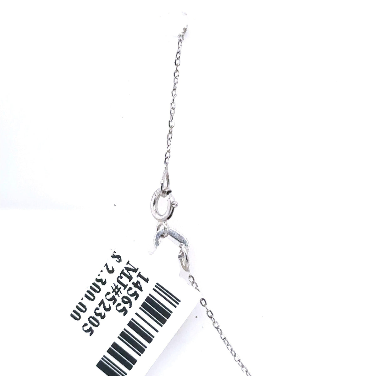 14k White Gold 0.25 Ct Diamond Bezel Pendant Necklace, 1.6gm, S14565