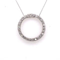 14k White Gold 1.50 CT Diamond Circle of Life Pendant, 6.9g, S106481