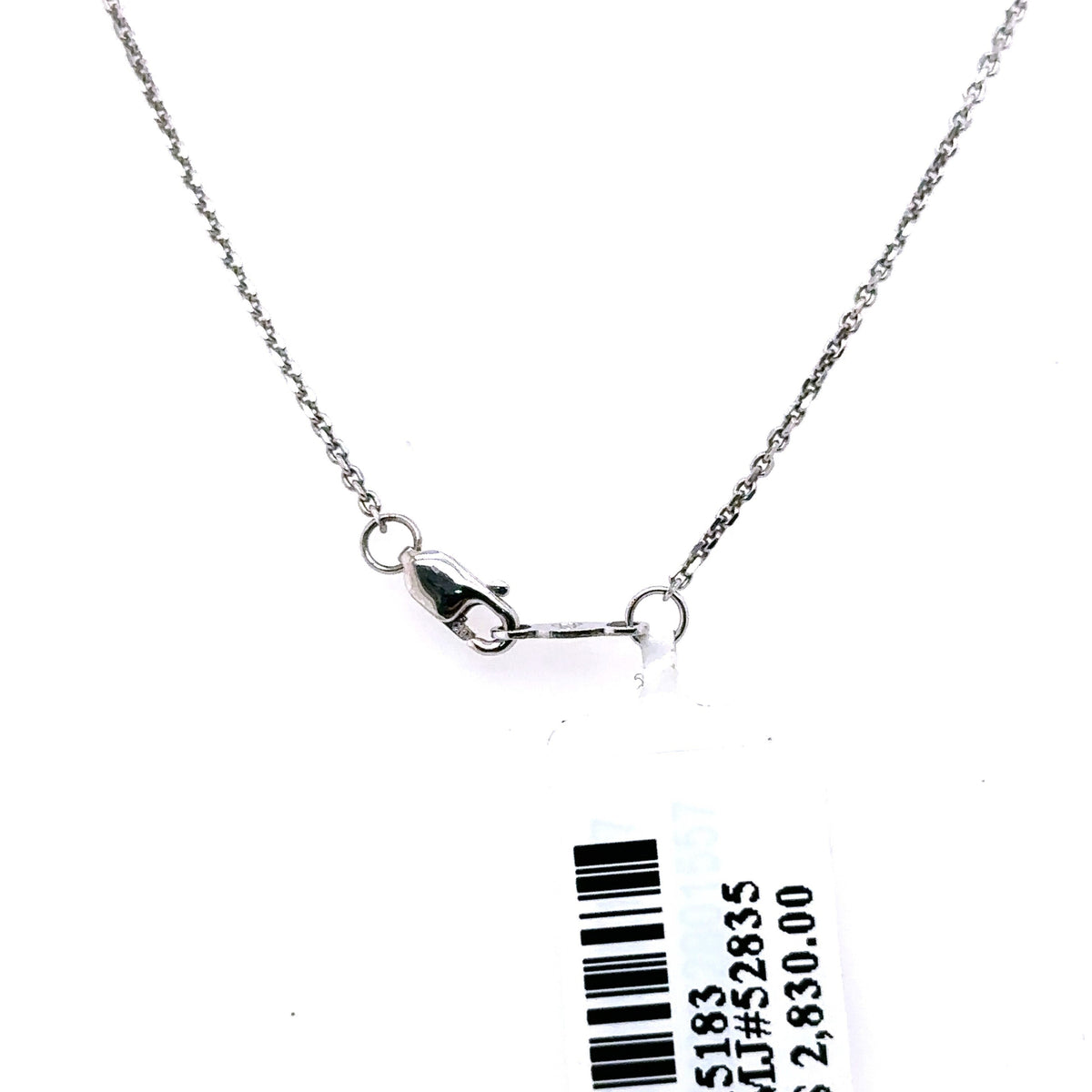 10k White Gold 0.45 Ct Diamond Pendant Necklace, 2.2gm, S15183