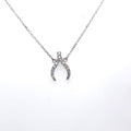 14k White Gold 0.25 CT Diamond Pendant Necklace, 1.6gm, 16", S15136