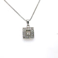 14k White Gold 0.25 CT Diamond Pendant Necklace, 4.6gm, 18", S105082