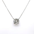 14k White Gold 1.00 CT Diamond Pendant Necklace, 3.3gm, 18", S107374