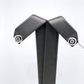 14k White Gold 0.50 CT Diamond Bezel Stud Earrings, 1.9G