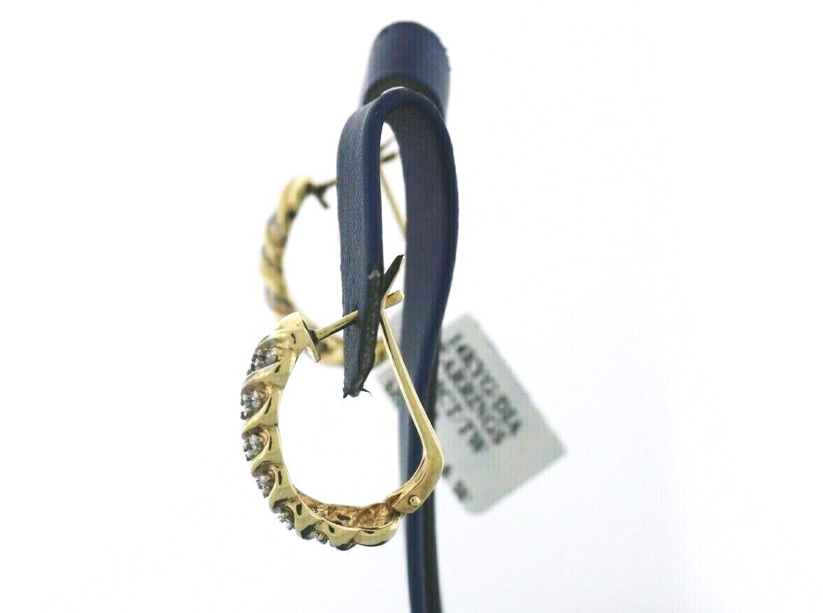 14k Yellow Gold 1.00 CT Diamond Ladies Earrings, 9.2gm, S100428