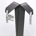 10K White Gold 1.10 CT Diamond Hoop Earrings, 4.9gm, S15164