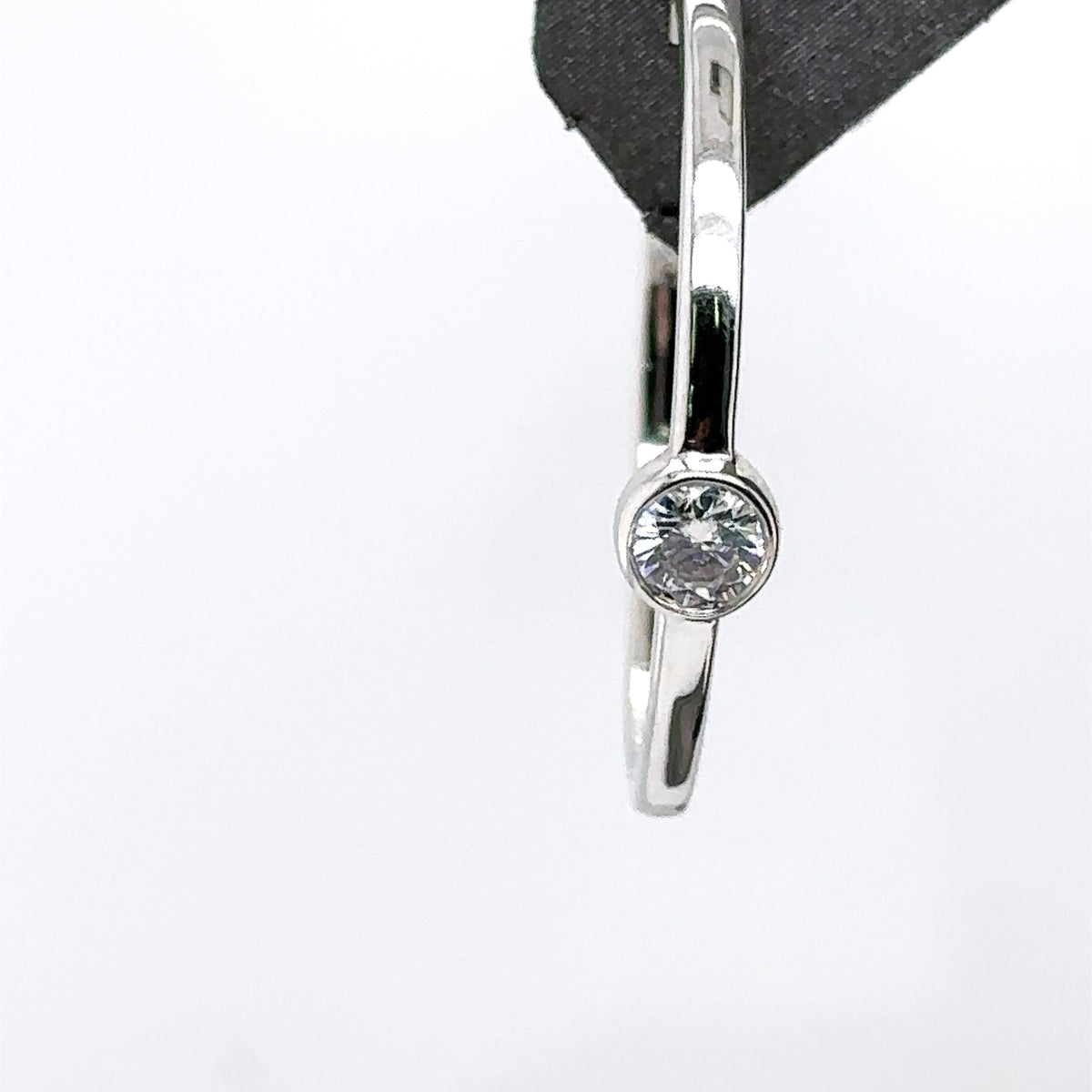 10K White Gold 0.50 CT Diamond  Hoop Earrings, 4.5gm