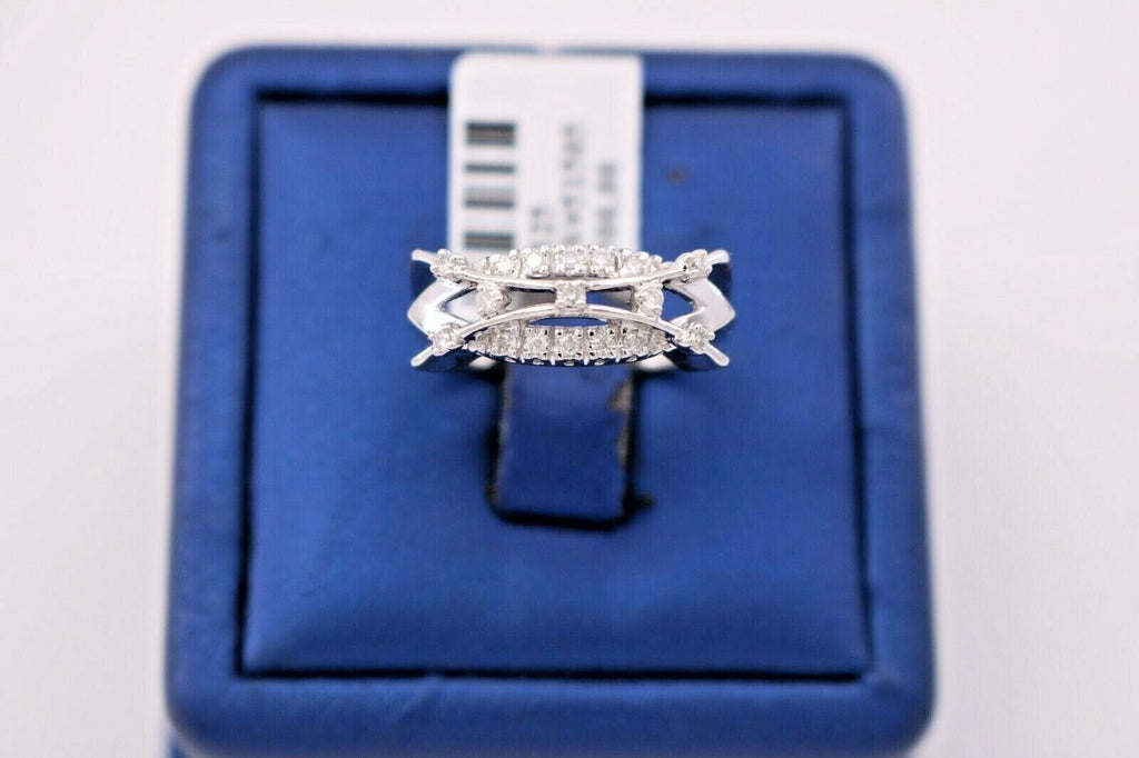 14k White Gold 0.35 Ct Diamond Ladies Band, 4.3gm, S105325
