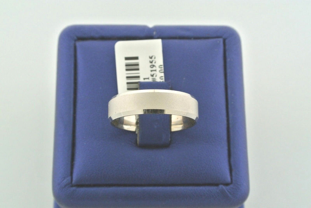 14k White Gold Men's Comfort Fit Band, 6.5gm, Size 10, 6mm, S104491
