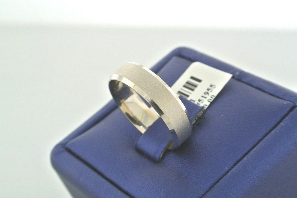 14k White Gold Men's Comfort Fit Band, 6.5gm, Size 10, 6mm, S104491