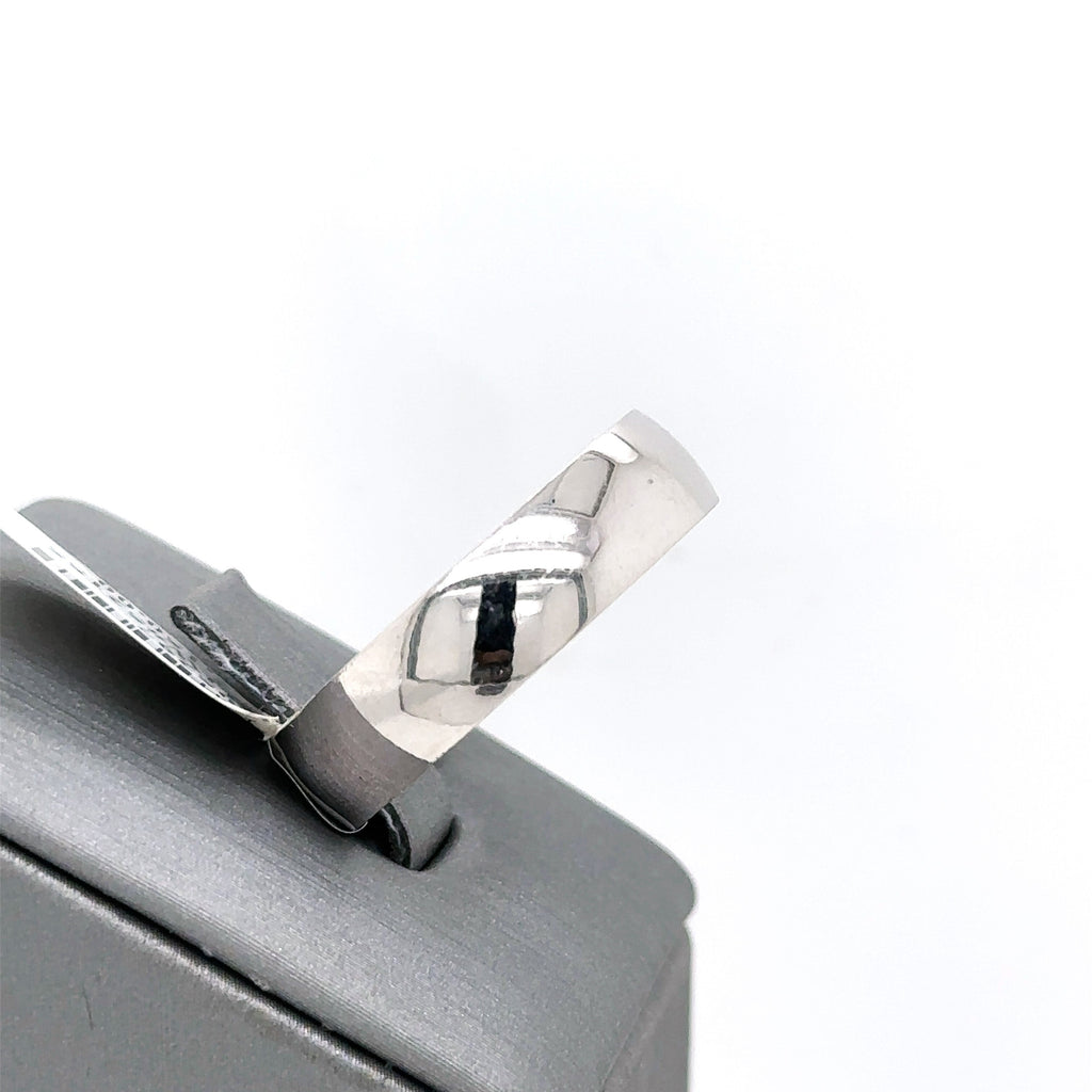14k White Gold Comfort Fit Men's Wedding Band, 7.1gm, Size 12.5, S105297