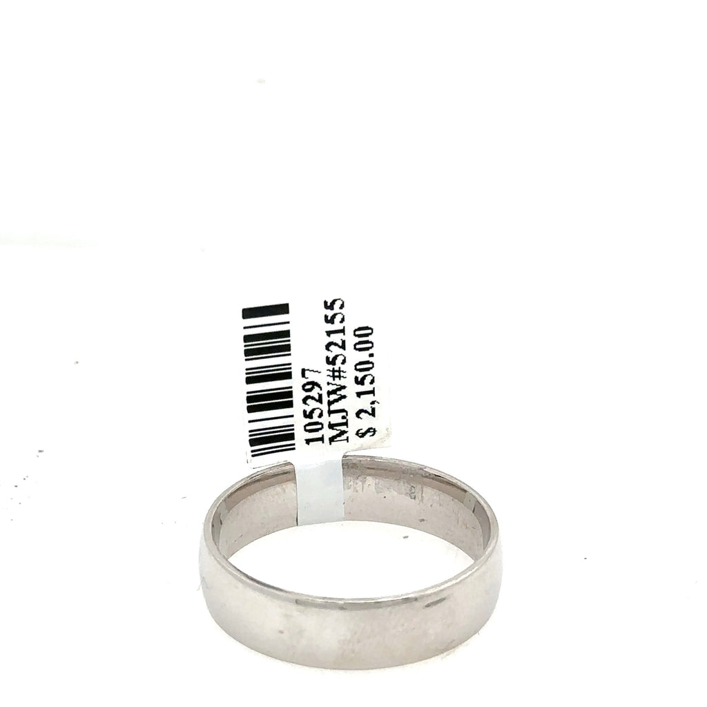 14k White Gold Comfort Fit Men's Wedding Band, 7.1gm, Size 12.5, S105297