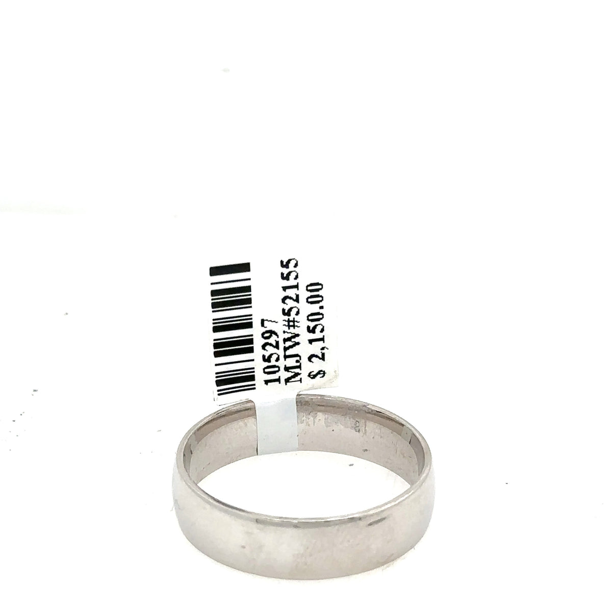 14k White Gold Comfort Fit Men's Wedding Band, 7.1gm, Size 12.5, S105297